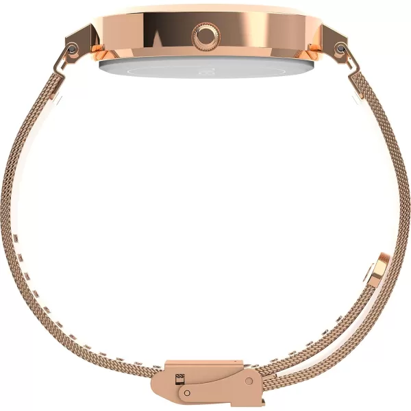 Timex Womens Dress Floral 35mm WatchRose GoldTonePink