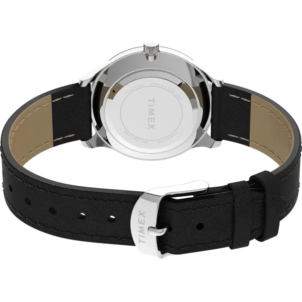 Timex Womens Easy Reader WatchBlackSilverToneMother of Pearl32mm