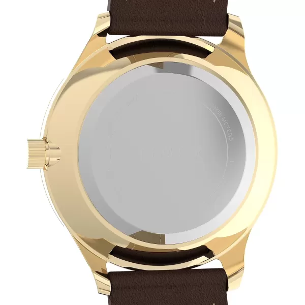 Timex Womens Easy Reader WatchBrownGoldToneMother of Pearl32mm