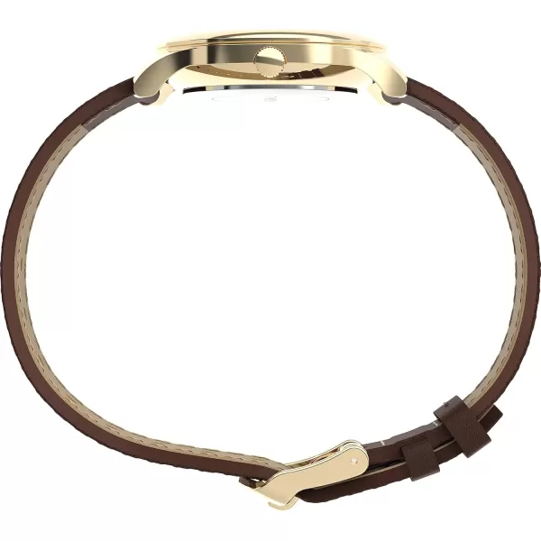 Timex Womens Easy Reader WatchBrownGoldToneMother of Pearl32mm