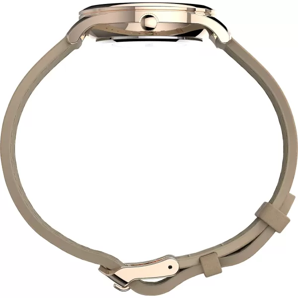 Timex Womens Easy Reader WatchTanRose GoldToneWhite32mm