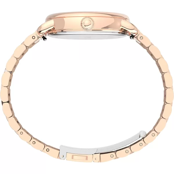 Timex Womens Standard 34mm WatchRose GoldTone