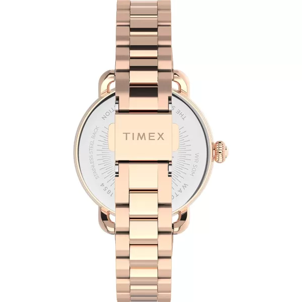 Timex Womens Standard 34mm WatchRose GoldTone