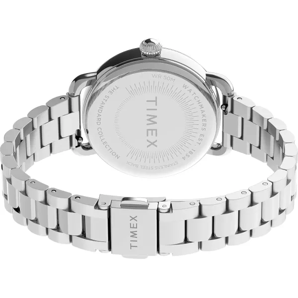 Timex Womens Standard 34mm WatchSilverTone