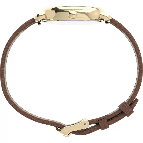Timex Womens Standard Demi 30mm WatchBrownGoldWhite