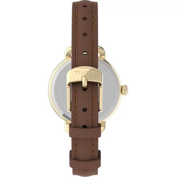 Timex Womens Standard Demi 30mm WatchBrownGoldWhite