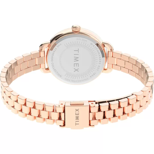 Timex Womens Standard Demi 30mm WatchRose GoldWhite