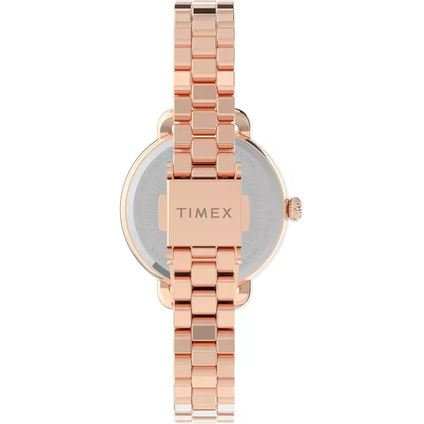Timex Womens Standard Demi 30mm WatchRose GoldWhite