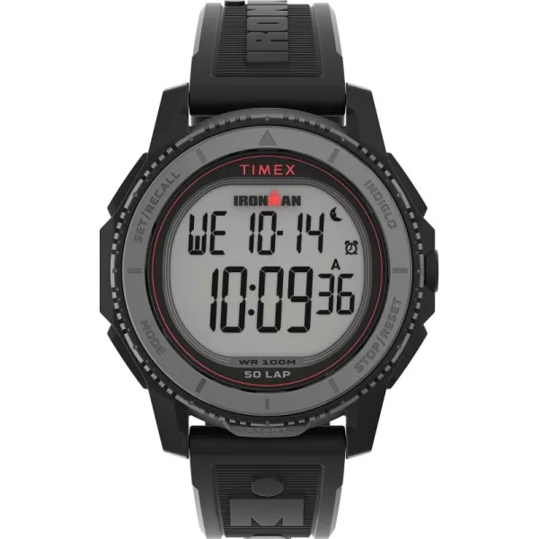 Timex Mens Adrenaline 46mm WatchBlackDigitalBlack