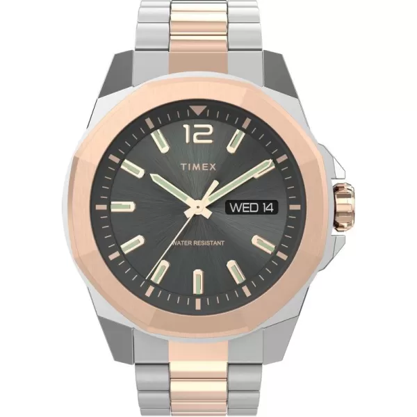 Timex Mens Essex 44mm WatchTwoToneBlackTwoTone