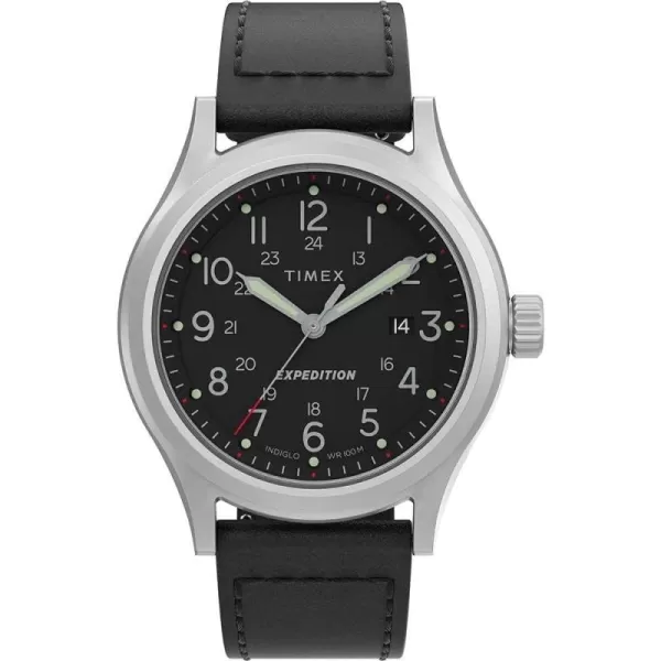 Timex Mens Expedition Sierra 41mm WatchBlackSilverToneBlack