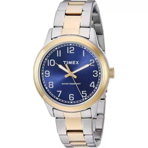 Timex Mens TW2R36600 New England TwoToneBlue Stainless Steel Bracelet Watch