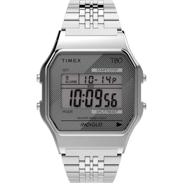 Timex T80 34mm WatchSilver Bracelet