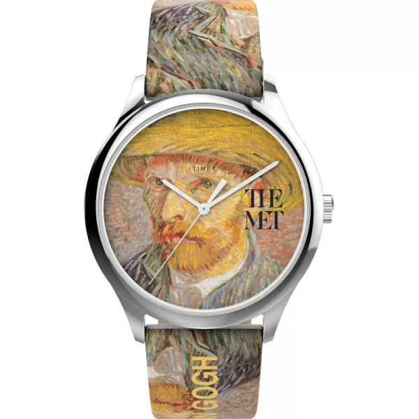 Timex Unisex The MET Hiroshige 34mm WatchMultiColorMultiColorSilverToneVan Gogh