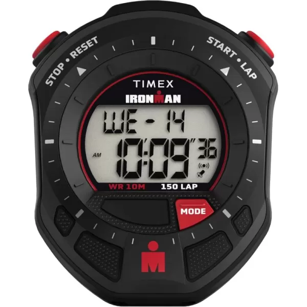Timex UnisexIronman Stopwatch 65mm Digital Dial Black Case