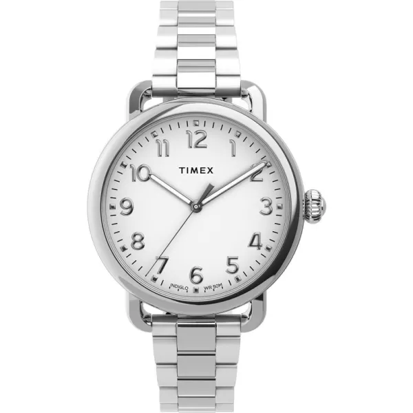 Timex Womens Standard 34mm WatchSilverTone