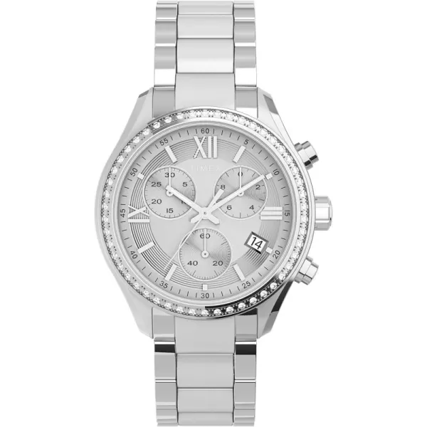 Timex Womens Standard Chronograph 38mm WatchSilver