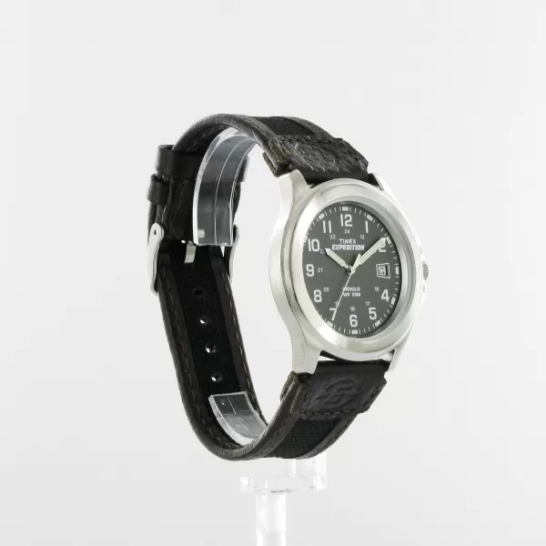Timex Mens Expedition Metal Field 40mm WatchBlackBrownCharcoal
