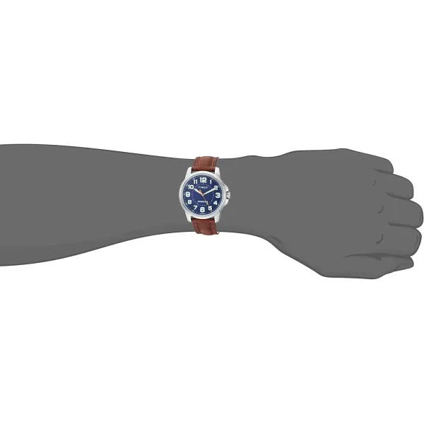 Timex Mens Expedition Metal Field 40mm WatchBrownBlue