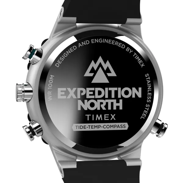 Timex Mens Expedition North TideTempCompass 43mm WatchBlackGreenStainless Steel