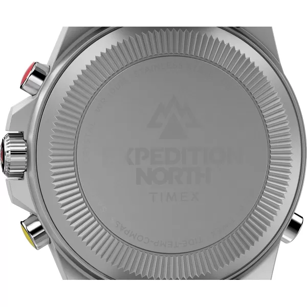 Timex Mens Expedition North TideTempCompass 43mm WatchStainless SteelBlackStainless Steel