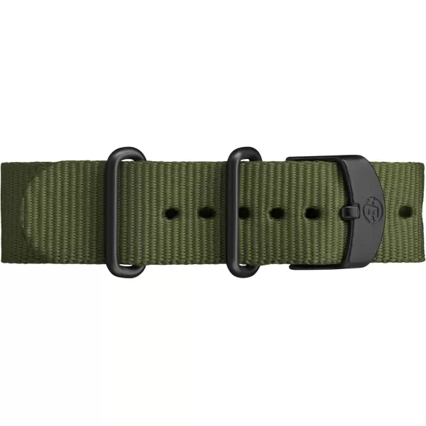 Timex Mens Expedition Scout 40mm Watch  Black Case Black Dial with Green Fabric Strap