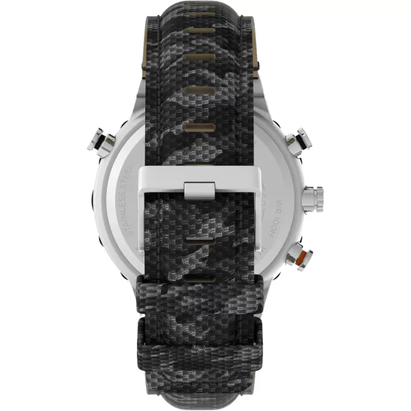 Timex Mens Expedition TideTempCompass 45mm WatchBlack CamoSilverTone
