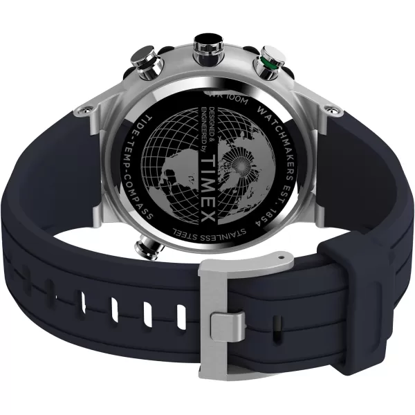 Timex Mens Expedition TideTempCompass 45mm WatchBlueSilverTone