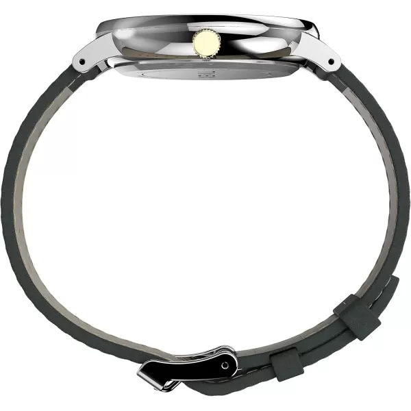 Timex Mens Southview 41mm Leather Strap WatchGraySilverTone