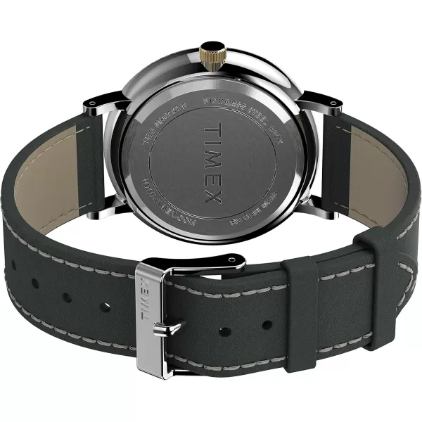 Timex Mens Southview 41mm Leather Strap WatchGraySilverTone