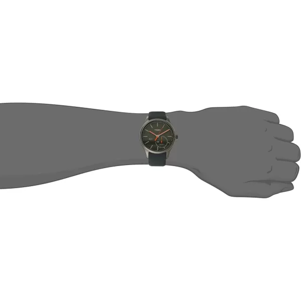 Timex Mens TW2P95000 IQ Move Activity Tracker GrayBlackOrange Silicone Strap Smartwatch