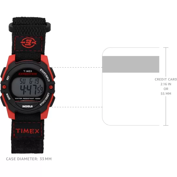 Timex Unisex Expedition Digital CAT 33mm WatchBlackRed