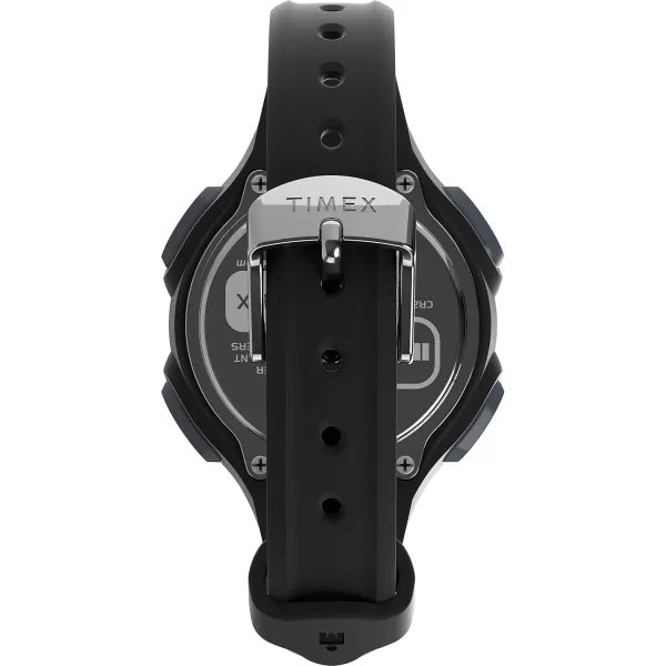 Timex Womens Ironman E30 34mm WatchBlackDigitalBlackSilverTone