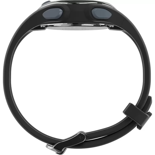 Timex Womens Ironman E30 34mm WatchBlackDigitalBlackSilverTone