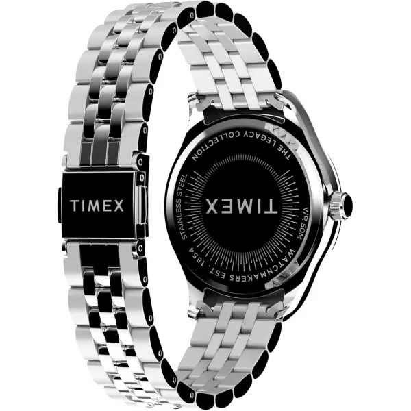 Timex Womens Legacy 34mm Watch  TwoTone Bracelet SilverTone Dial TwoTone CaseSilverTonePinkSilverTone