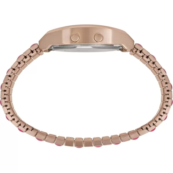 Timex Womens T80 36mm Watch  Rose GoldTone Expansion Band Pink Dial Rose GoldTone Case
