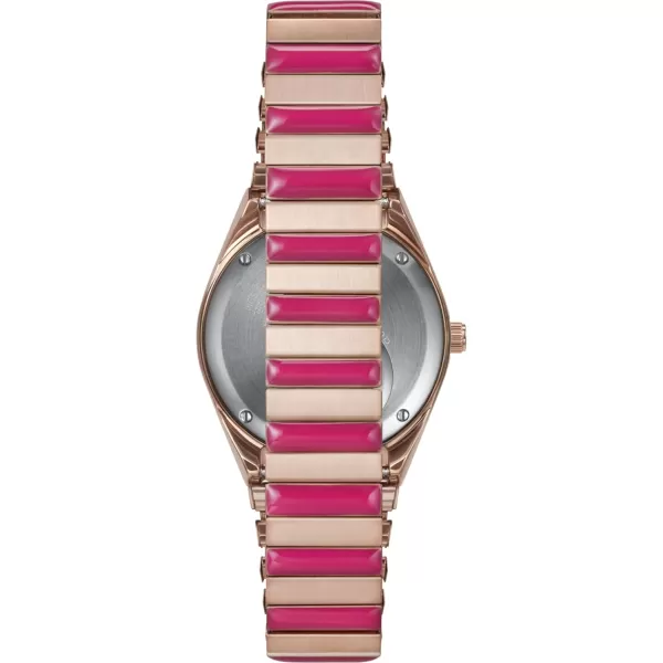 Timex Womens T80 36mm Watch  Rose GoldTone Expansion Band Pink Dial Rose GoldTone Case