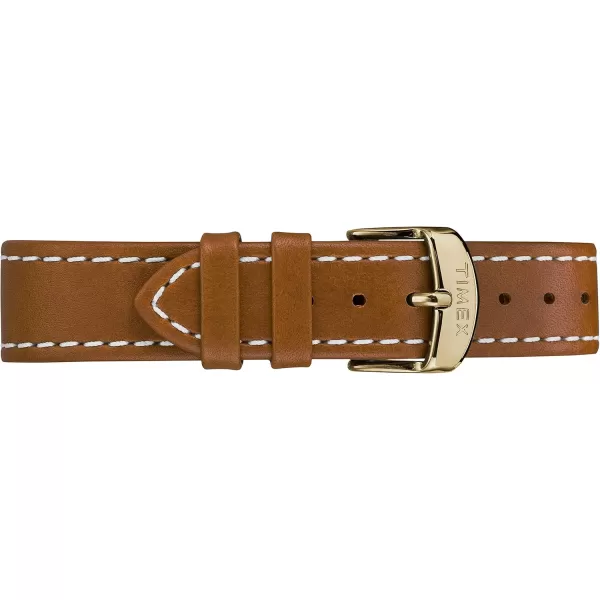 Timex Womens TW2R23000 New England BrownGold Leather Strap Watch