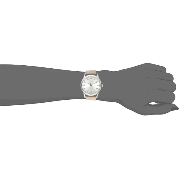 Timex Womens TW2R23200 New England SandSilver Leather Strap Watch