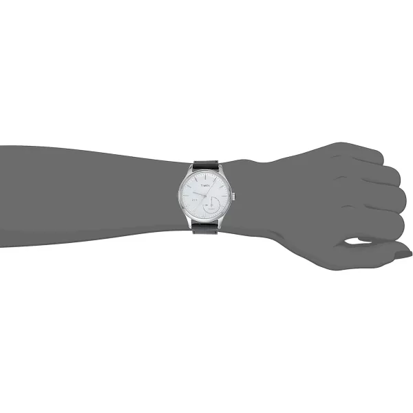 Timex Womens TWG013700 IQ Move Activity Tracker Black Leather Strap Smartwatch Set With Extra White Silicone Strap