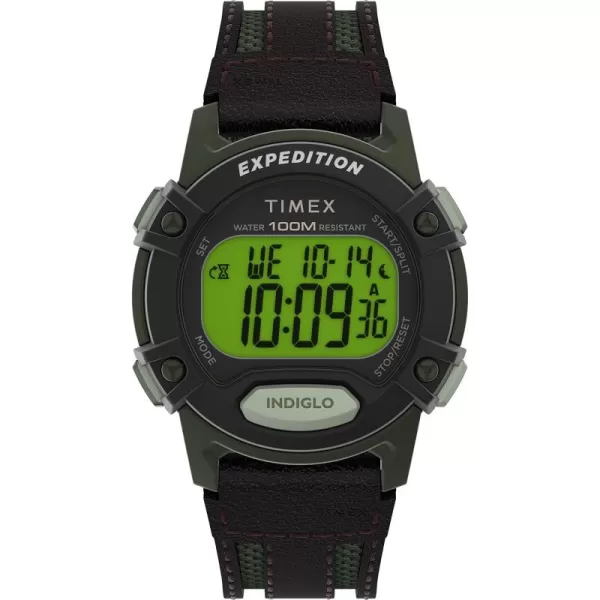 Timex Mens Expedition Digital CAT5 41mm WatchBrownDigital GreenGreen