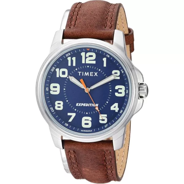 Timex Mens Expedition Metal Field 40mm WatchBrownBlue