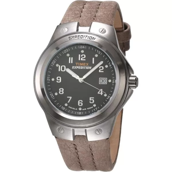 Timex Mens Expedition Metal Field 40mm WatchBrownSilverToneBlack