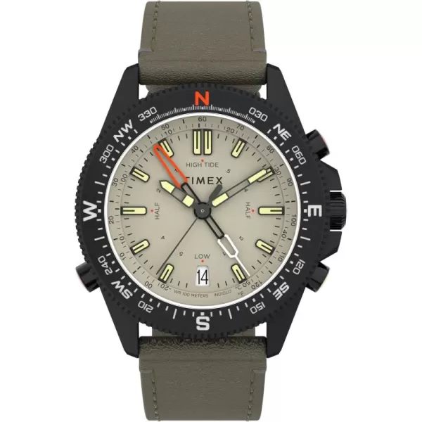 Timex Mens Expedition North TideTempCompass 43mm WatchGreenNaturalIP Black