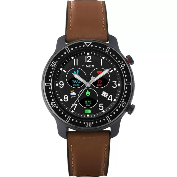 Timex Metropolitan R AMOLED Smartwatch with GPS ampamp Heart Rate 42mmBrownGunmetal