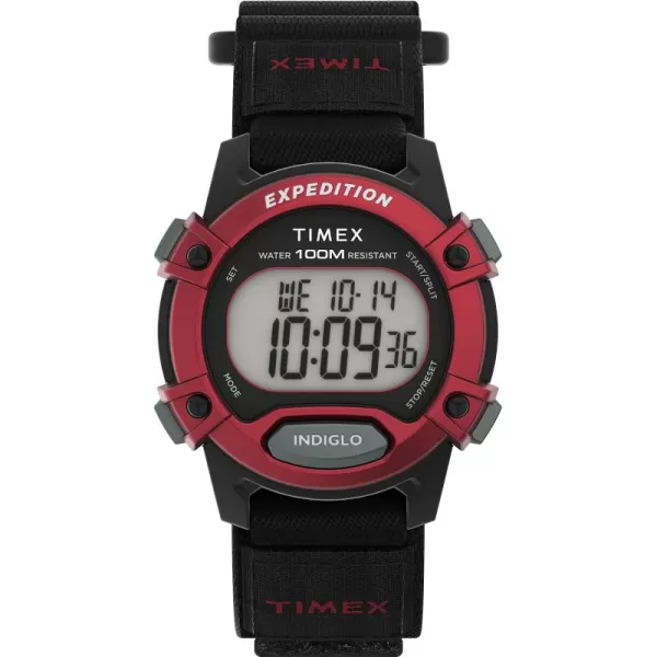 Timex Unisex Expedition CAT 33mm WatchBlackDigitalBlackRed