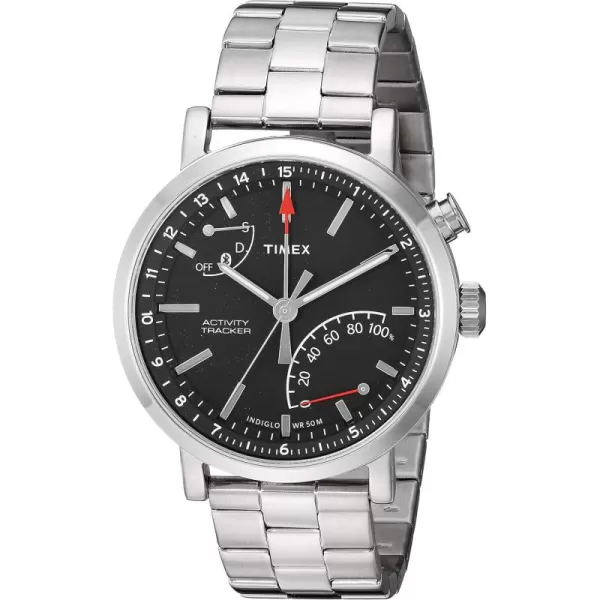 Timex Unisex TW2P99000 Metropolitan SilverTone Stainless Steel Bracelet Smartwatch