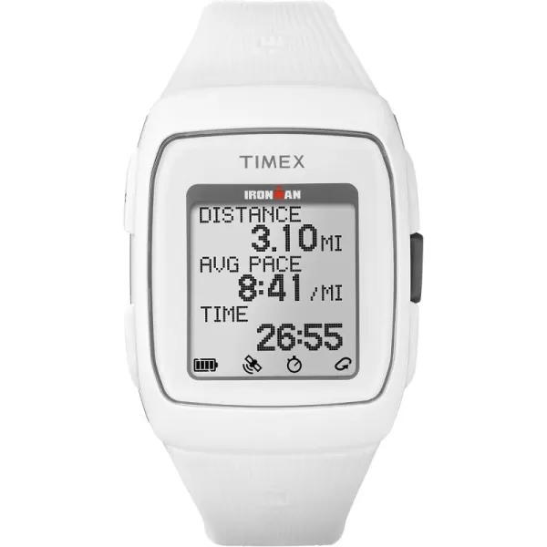 Timex Unisex TW5M11900 Ironman GPS White Silicone Strap Watch