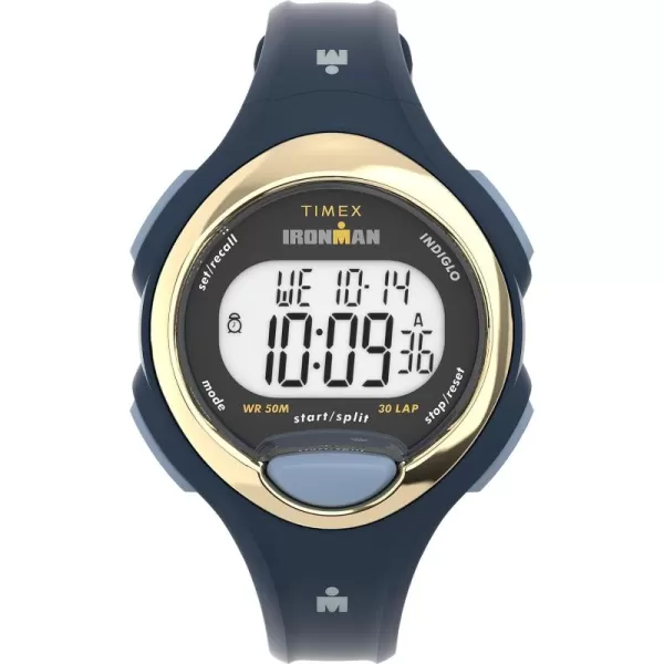 Timex Womens Ironman E30 34mm WatchBlackDigitalBlackGoldTone