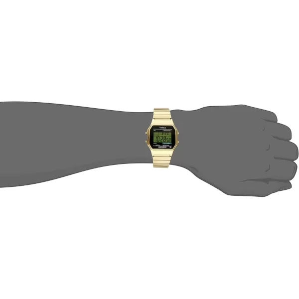 Timex Mens Classic Digital 34mm WatchGoldTone